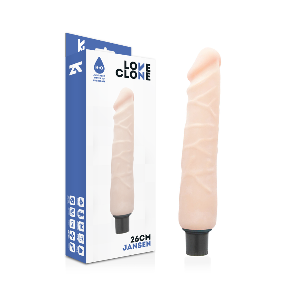LOVECLONE - JANSEN SELBSTSCHMIERENDER VIBRATOR 26 CM -O- 4.2 CM