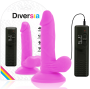DIVERSIA - FLEXIBLE VIBRATING DILDO PURPLE 17 CM -O- 3.3 CM