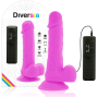 DIVERSIA - FLEXIBLE VIBRATING DILDO PURPLE 20.5 CM -O- 4.2 CM