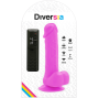 DIVERSIA - REALISTIC FLEXIBLE VIBRATING DILDO PURPLE 20.5 CM -O- 4.2 CM