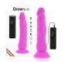 DIVERSIA - REALISTIC FLEXIBLE VIBRATING DILDO PURPLE 21 CM -O- 4.9 CM