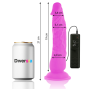 DIVERSIA - REALISTIC FLEXIBLE VIBRATING DILDO PURPLE 21 CM -O- 4.9 CM