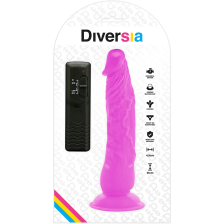 DIVERSIA - REALISTIC FLEXIBLE VIBRATING DILDO PURPLE 21 CM -O- 4.9 CM