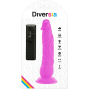 DIVERSIA - DILDO VIBRANTE FLESSIBILE VIOLA 21 CM -O- 4.9 CM