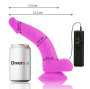 DIVERSIA - FLEXIBLE VIBRATING DILDO PURPLE 21.5 CM -O- 4.5 CM