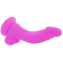 DIVERSIA - FLEXIBLE VIBRATING DILDO PURPLE 21.5 CM -O- 4.5 CM