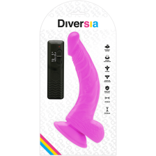 DIVERSIA - REALISTIC FLEXIBLE VIBRATING DILDO PURPLE 21.5 CM -O- 4.5 CM
