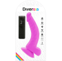 DIVERSIA - FLEXIBLE VIBRATING DILDO PURPLE 21.5 CM -O- 4.5 CM