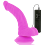 DIVERSIA - FLEXIBLE VIBRATING DILDO PURPLE 21.5 CM -O- 4.5 CM
