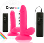 DIVERSIA - DILDO VIBRANTE FLESSIBILE ROSA 17 CM -O- 3.3 CM