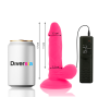 DIVERSIA - REALISTIC FLEXIBLE VIBRATING DILDO PINK 17 CM -O- 3.3 CM