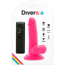 DIVERSIA - REALISTIC FLEXIBLE VIBRATING DILDO PINK 17 CM -O- 3.3 CM