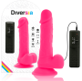 DIVERSIA - REALISTIC FLEXIBLE VIBRATING DILDO PINK 20.5 CM -O- 4.2 CM