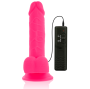 DIVERSIA - REALISTIC FLEXIBLE VIBRATING DILDO PINK 20.5 CM -O- 4.2 CM