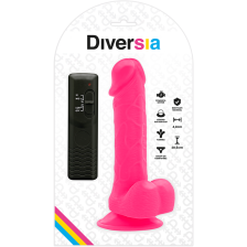 DIVERSIA - REALISTIC FLEXIBLE VIBRATING DILDO PINK 20.5 CM -O- 4.2 CM