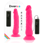 DIVERSIA - DILDO VIBRANTE FLESSIBILE ROSA 21 CM -O- 4.9 CM