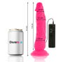 DIVERSIA - REALISTIC FLEXIBLE VIBRATING DILDO PINK 21 CM -O- 4.9 CM