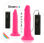 DIVERSIA - REALISTIC FLEXIBLE VIBRATING DILDO PINK 23 CM -O- 4.3 CM