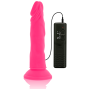 DIVERSIA - REALISTIC FLEXIBLE VIBRATING DILDO PINK 23 CM -O- 4.3 CM