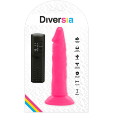 DIVERSIA - REALISTIC FLEXIBLE VIBRATING DILDO PINK 23 CM -O- 4.3 CM
