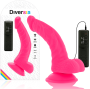DIVERSIA - REALISTIC FLEXIBLE VIBRATING DILDO PINK 21.5 CM -O- 4.5 CM