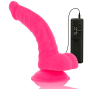 DIVERSIA - FLEXIBLE VIBRATING DILDO PINK 21.5 CM -O- 4.5 CM