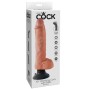 KING COCK - VIBRIERENDER DILDO MIT HODEN 25.5 CM NATÜRLICHE FARBE