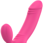 OHMAMA - VIBRADOR DE ESTIMULAÇÃO DUPLA BIX EDIÇÃO DE NATAL ROSA