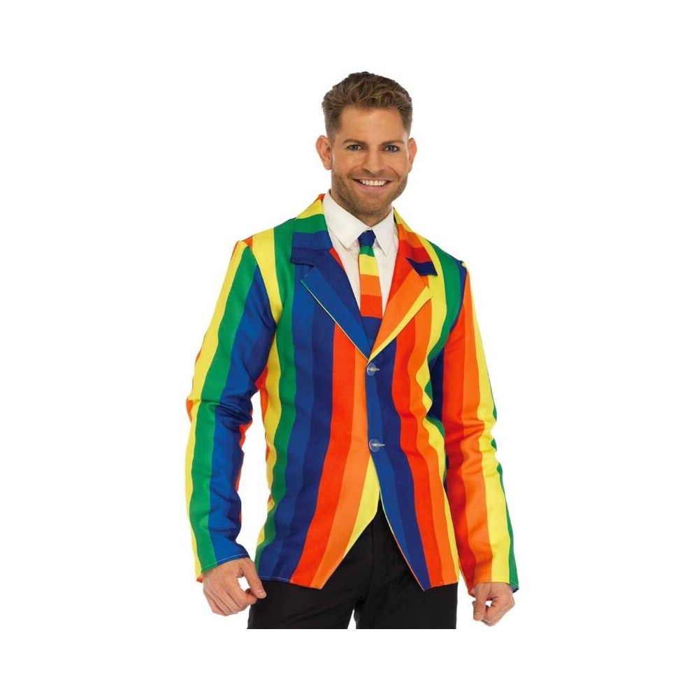 LEG AVENUE - BLAZER + CRAVATTA RAINBOW S