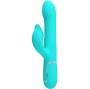 PRETTY LOVE - RABBIT VIBRATOR PEARLS AQUA GREEN