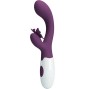 PRETTY LOVE - BUTTERFLY KISS VIBRADOR DE COELHO E ESTIMULADOR DE PONTO G ROXO