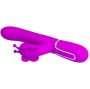 PRETTY LOVE - VIBRATEUR MULTIFONCTION LAPIN 4 EN 1 PAPILLON FUCHSIA