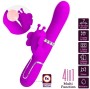 PRETTY LOVE - VIBRATEUR MULTIFONCTION LAPIN 4 EN 1 PAPILLON FUCHSIA