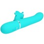PRETTY LOVE - MULTIFUNCTION RABBIT VIBRATOR 4 IN 1 BUTTERFLY AQUA GREEN