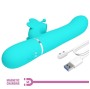 PRETTY LOVE - VIBRATEUR MULTIFONCTION LAPIN 4 EN 1 PAPILLON AQUA VERT