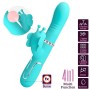 PRETTY LOVE - MULTIFUNCTION RABBIT VIBRATOR 4 IN 1 BUTTERFLY AQUA GREEN