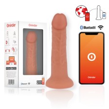 ONINDER - GROSSER BOGOTÁ-VIBRATORDILDO, 9 GESCHWINDIGKEITEN, NATÜRLICH, 22 CM -O- 4,5 CM - KOSTENLOSE APP