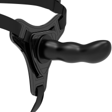 FETISH SUBMISSIVE HARNESS  SCHWARZES SILIKON G-SPOT 16 CM