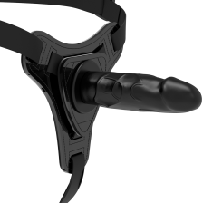 FETISH SUBMISSIVE HARNESS  REALISTISCHES SCHWARZES SILIKON 15 CM