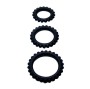 BAILE - CONJUNTO TITAN 3PCS ANEL PARA GALO PRETO 2.8 + 2.4 + 1.9 CM