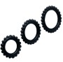 BAILE - CONJUNTO TITAN 3PCS ANEL PARA GALO PRETO 2.8 + 2.4 + 1.9 CM