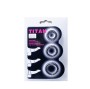 BAILE - CONJUNTO TITAN 3PCS ANEL PARA GALO PRETO 2.8 + 2.4 + 1.9 CM