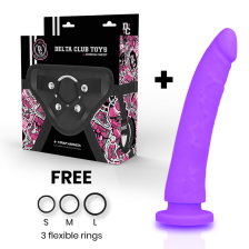 DELTA CLUB - BRINQUEDOS ARNES + DONG PURPLE SILICONE 20 CM -O- 4 CM