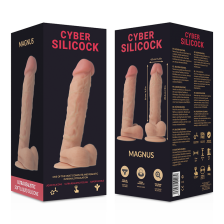 CYBER SILICOCK - STRAP-ON MAGNUS LIQUID SILICONE COM 3 ANÉIS GRTIS 20.5 CM -O- 4.1 CM