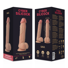 CYBER SILICOCK - STRAP-ON SAUL LIQUID SILICONE WITH 3 RINGS FREE 15.5 CM -O- 4.2 CM