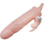 BAILE - BRAVE MAN PENIS COVER WITH RABBIT AND DOUBLE ENGINE FLESH 16.5 CM