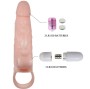 BAILE - BRAVE MAN PENIS COVER WITH RABBIT AND DOUBLE ENGINE FLESH 16.5 CM