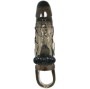 BAILE - CAPA PARA PÉNIS BRAVE MAN COM ESTIMULAÇÃO CLITÓRICA E ANAL DUPLA BALA PRETA 16.5 CM