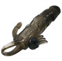 BAILE - COUVRE-PÉNIS BRAVE MAN AVEC STIMULATION CLITO ET ANAL DOUBLE BULLET NOIR 16.5 CM