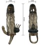 BAILE - COUVRE-PÉNIS BRAVE MAN AVEC STIMULATION CLITO ET ANAL DOUBLE BULLET NOIR 16.5 CM